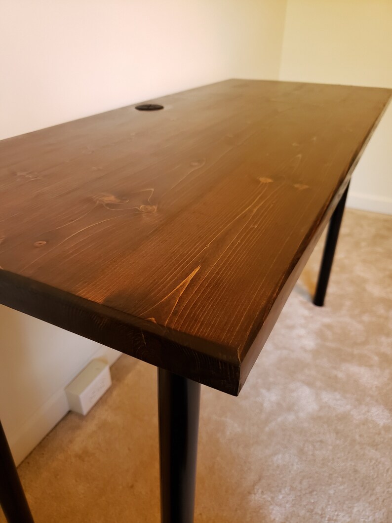 Custom Made Solid Wood Office Desk With Rounded Edges Etsy