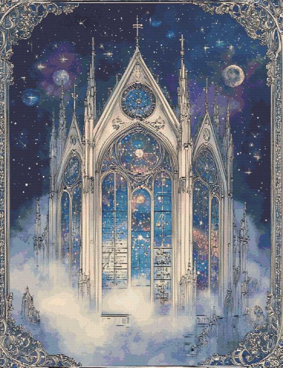 Cloud Castle Cross Stitch Pattern Full Coverage PDF - Etsy