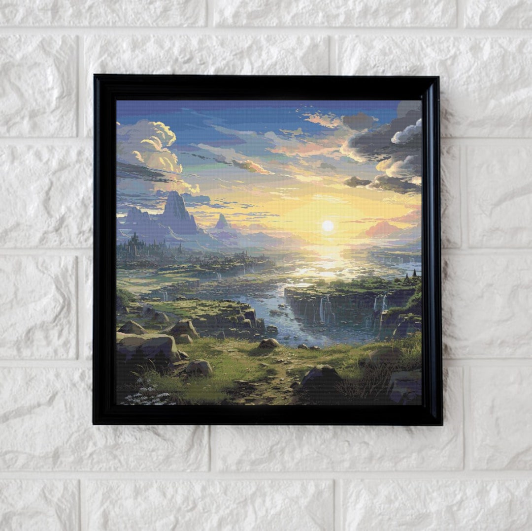Sunset Valley Full Coverage Cross Stitch Pattern PDF - Etsy