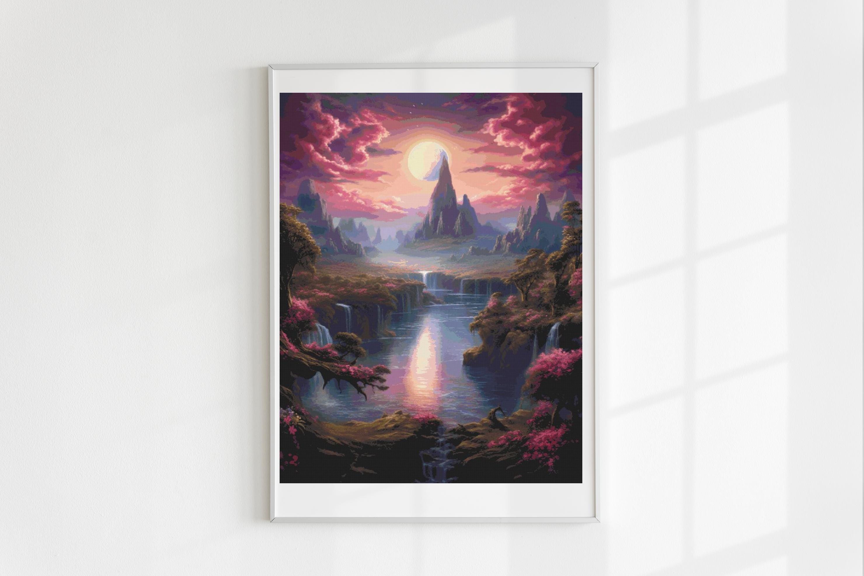 Dusk Valley Cross Stitch Pattern Full Coverage PDF - Etsy