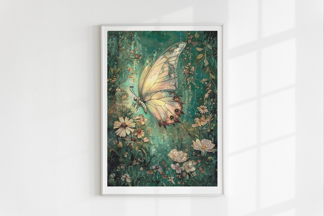 Pretty Fluttering Butterfly Cross Stitch Pattern PDF - Etsy