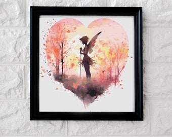 Shadow fairy cross stitch pattern PDF