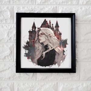 Dark university cross stitch pattern PDF