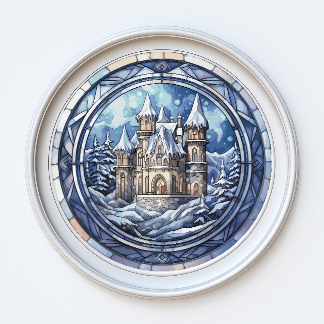 Winter Castle Cross Stitch Pattern Full Coverage PDF - Etsy