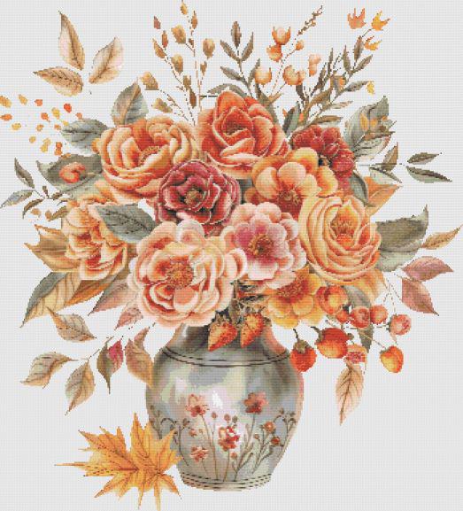 Autumn Flowers Cross Stitch Pattern PDF - Etsy