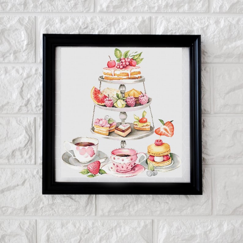Afternoon Tea Cross Stitch Pattern PDF - Etsy