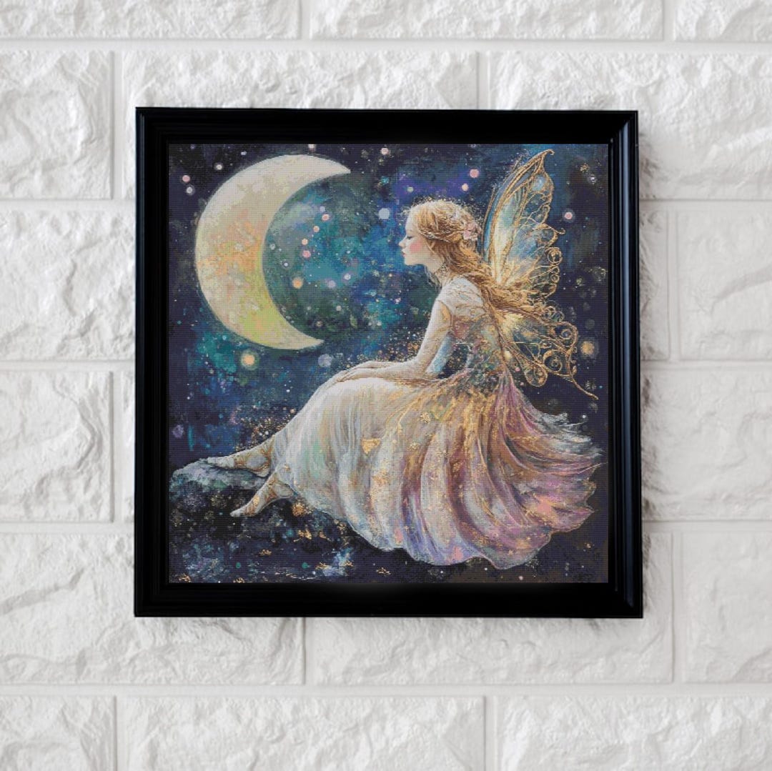 Beautiful Fairy Cross Stitch Pattern Full Coverage PDF - Etsy