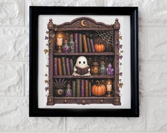 Kreuzstichmuster für Halloween-Regale (PDF, vollständiger Download)