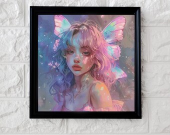 Pretty fantasy girl cross stitch pattern full coverage PDF