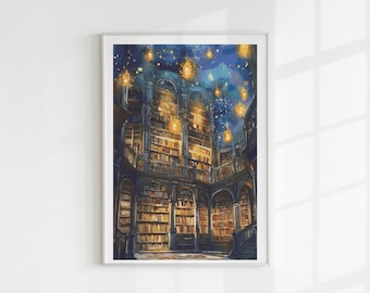 Giant library cross stitch pattern full coverage PDF
