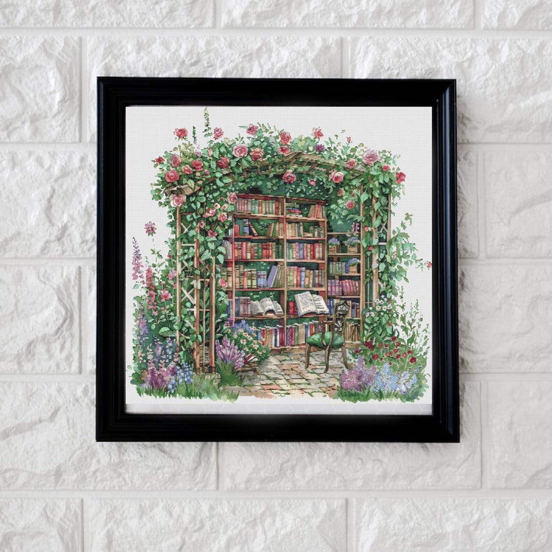 Garden Library Cross Stitch Pattern PDF - Etsy