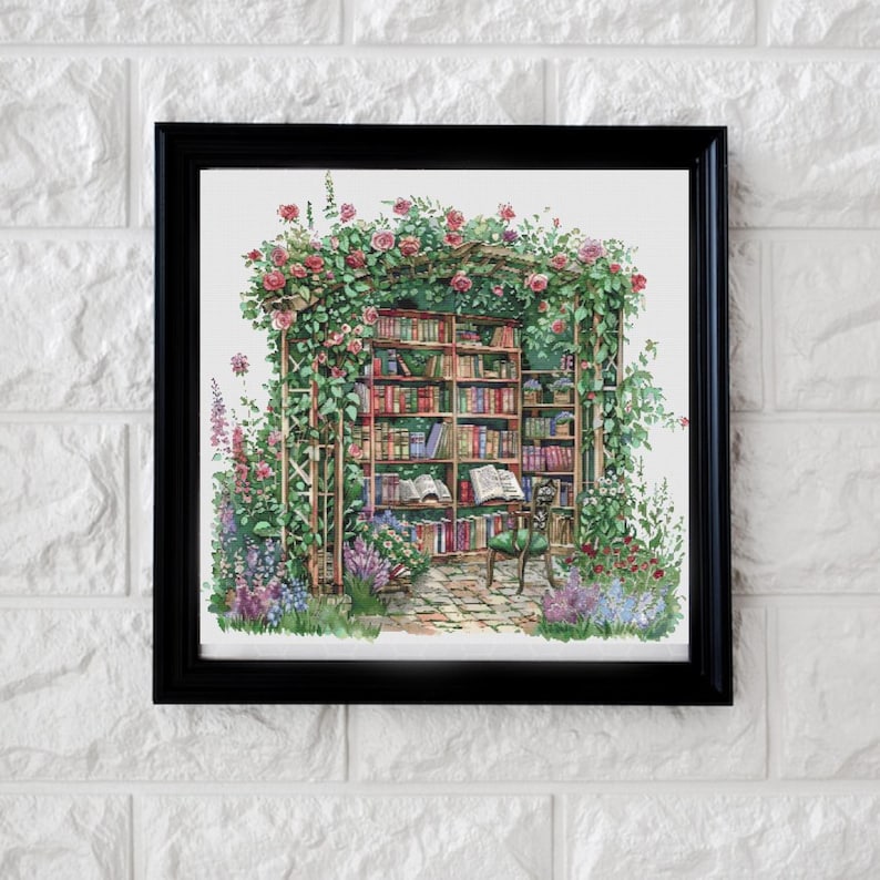 Garden Library Cross Stitch Pattern PDF - Etsy
