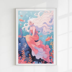 Mermaid glancing cross stich pattern full coverage PDF