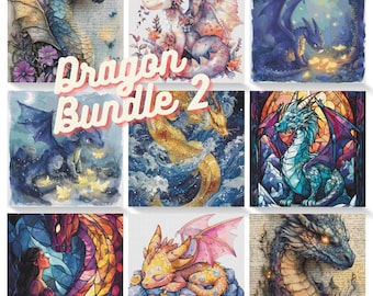 Dragon bundle 2 cross stitch patterns PDF