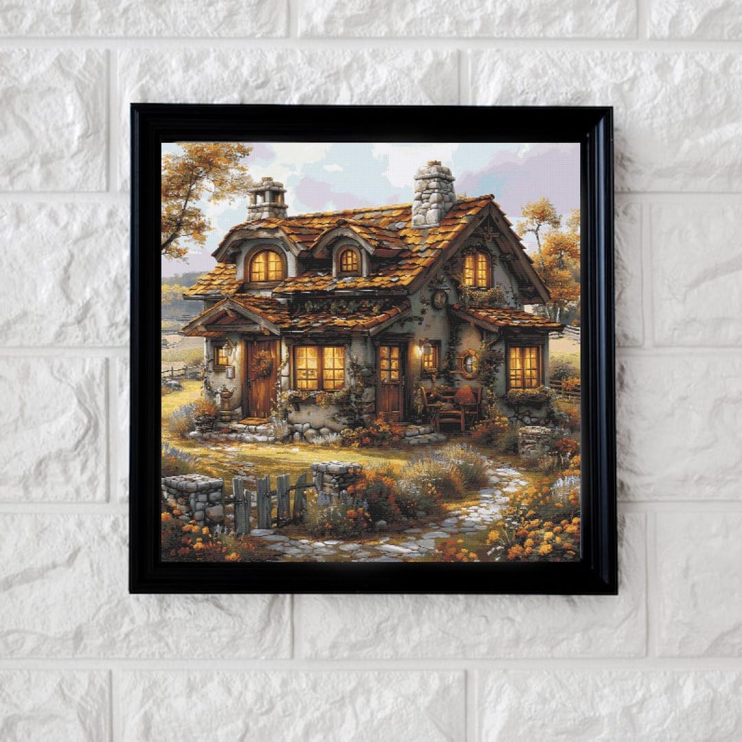 Cozy House Cross Stitch Pattern Full Coverage PDF - Etsy