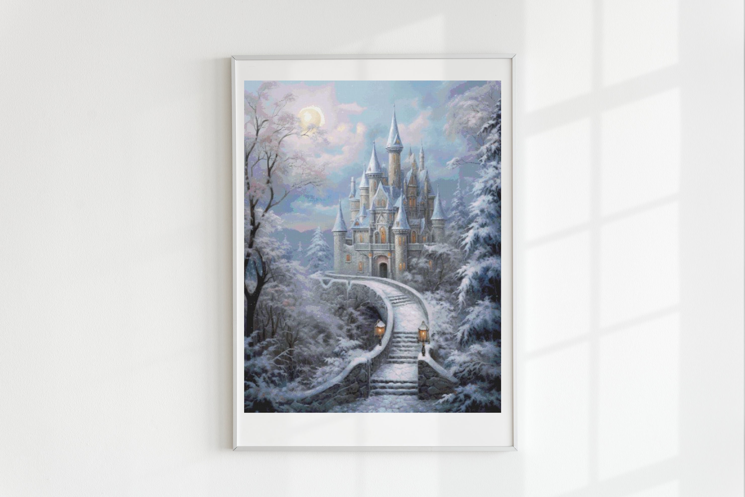 Deep Winter Castle Cross Stitch Pattern Full Coverage PDF - Etsy