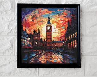 London Big Ben cross stitch pattern full coverage PDF