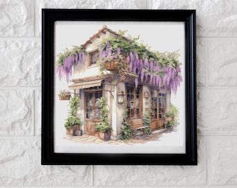 Wisteria shop cross stitch pattern PDF