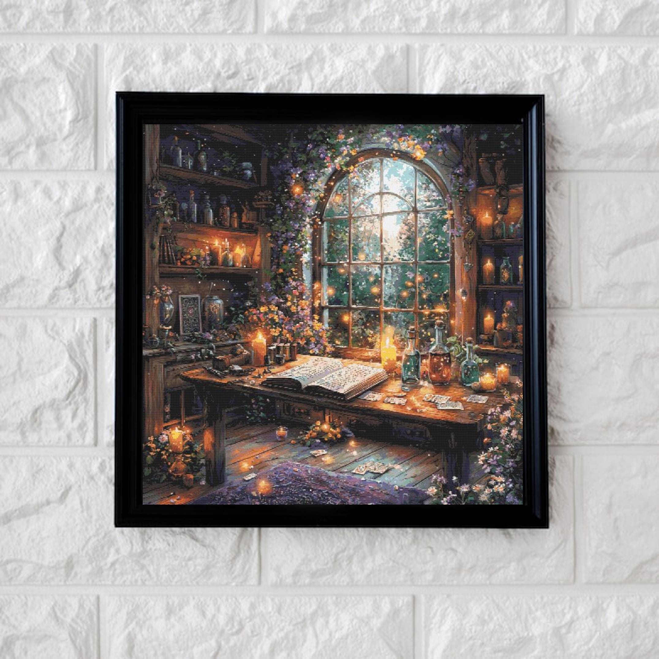 Magical Study Cross Stitch Pattern Full Coverage PDF - Etsy