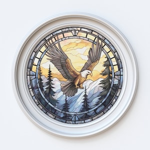 Bald eagle cross stitch pattern full coverage PDF