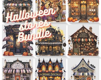 Halloween store cross stitch pattern bundle full coverage PDF