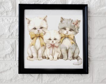 Hübsches Katzen Kreuzstichmuster PDF