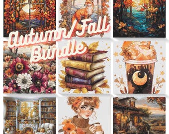 Fall/Autumn bundle cross stitch pattern full coverage PDF