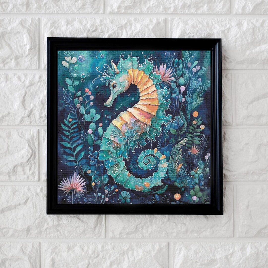 かわいいタツノオトシゴのクロスステッチパターンの完全版PDF - Etsy 日本