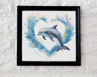 Jumping dolphin cross stitch pattern PDF