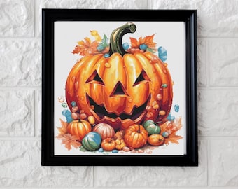 Lots of pumpkins cross stitch pattern PDF