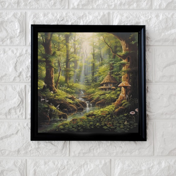 Forest painting cross stitch pattern full coverage PDF