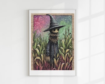 Creepy scarecrow cross stitch pattern full coverage PDF