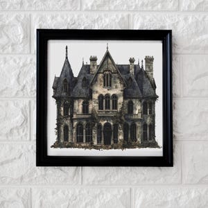 Haunted mansion cross stitch pattern PDF