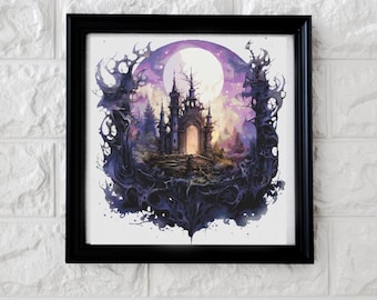 Dark castle cross stitch pattern PDF