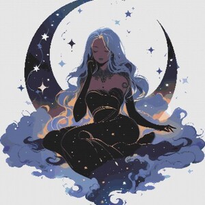 Dark Moon Princess Cross Stitch Pattern PDF - Etsy