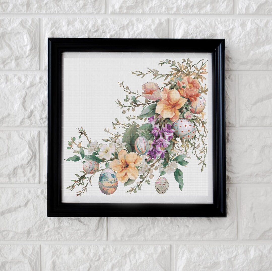 Easter Flowers Cross Stitch Pattern PDF - Etsy