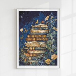 Stack of books cross stitch pattern full coverage