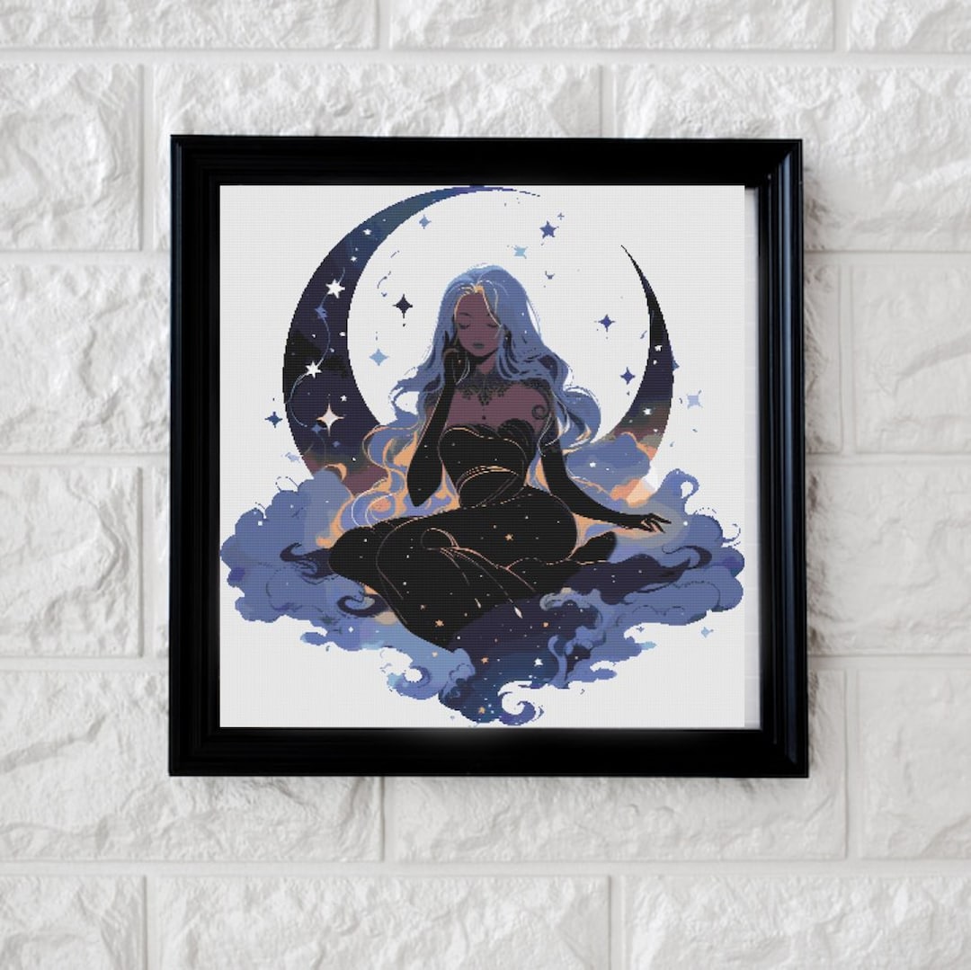 Dark Moon Princess Cross Stitch Pattern PDF - Etsy