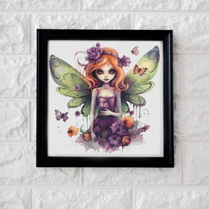 Halloween fairy cross stitch pattern PDF