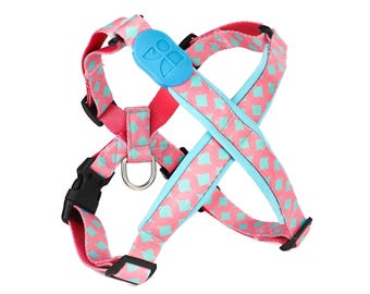 X-Shape Air Mesh Dog Harness, Adjustable Straps, Unique Patterns