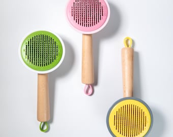Wood Handle Pet Grooming Brush for Dog and Cat