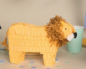 Lion Mini Pinata Party Favor | Party Decorations | Wild One |Two Wild Birthday | Zoo Safari Jungle Animal Theme |  Party Animal | Lion Theme