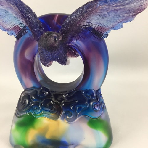 Amore Jewell shops Fen Shui Soaring into bright future (Eagle)- Liuli Crystal Glass FengShui Ornament Home Office Decoration Birthday Gift- 琉璃鵬程萬里