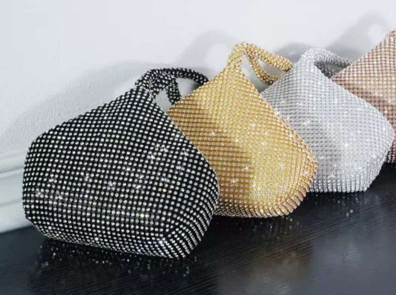 Amore Jewell Triangle Designs Purse Black/silver/gold Color Etsy