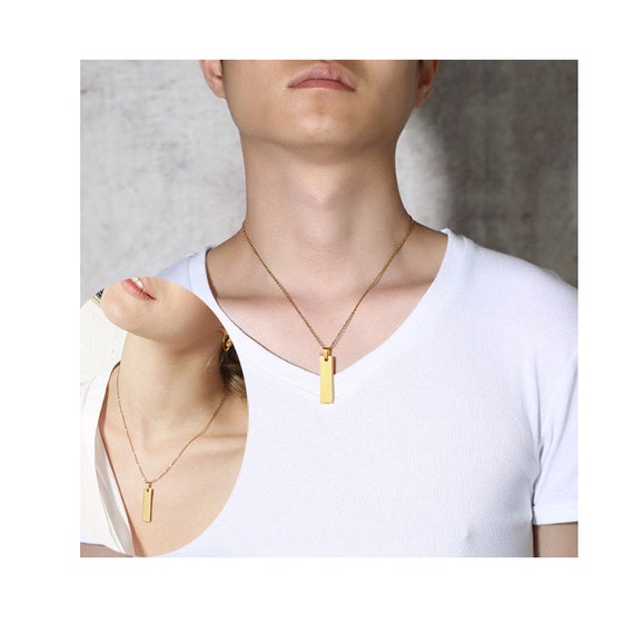 Amore Jewell Men s women s Necklace fashion Design in Rectangle