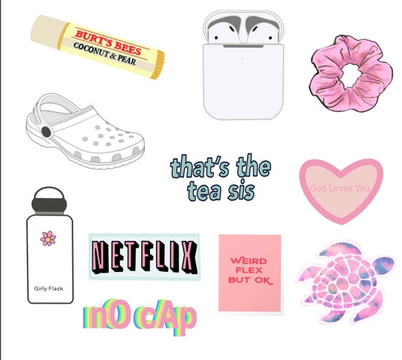 pink hydro flask stickers