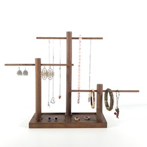 Wood Jewelry Stand Organizer Holder Display