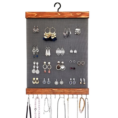 Wall Mounted Earring Organizer Earring Holder Jewelry Etsy