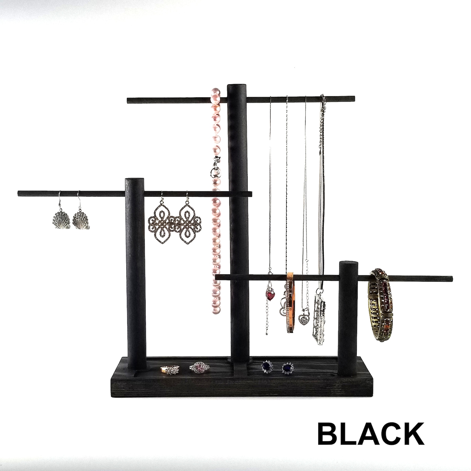 Wood Jewelry Stand Organizer Holder Display Etsy