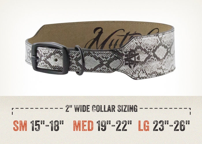 Faux Albino Python Leather Dog Collar